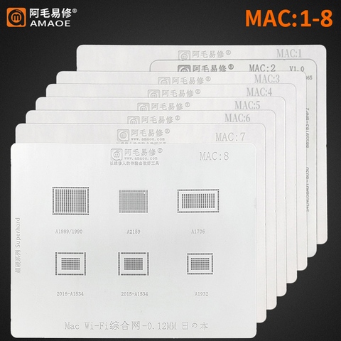 Multi-functional SR23G SR2ZY Plant Tin Mesh/CPU Steel Net For MacBook A1534 A1706/1707 Laptop MAC BGA Reballing Stencil Template ► Photo 1/6