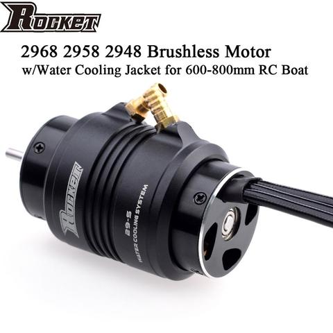 Rocket 2968 2958 2948 3400KV 3450KV 3800KV 4800KV Motor w/Water Cooling Jacket for Feilun FT011 FT012 600-800mm RC Boat Car ► Photo 1/6