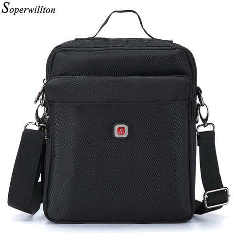 Soperwillton Brand 2022 Men Bag Male Shoulder Bag Oxford 1680D Water-proof Zipper Messenger Bag Black Bolsas Masculina 1052XL ► Photo 1/6