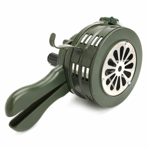 Hand Crank Siren Horn 110dB Manual Operated Metal Alarm Air Raid Emergency Safety DQ-Drop ► Photo 1/6