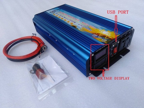 Inverter full power 2500W DC12V/24V/36V/48V/60V/72V TO AC110V/220V pure sine wave Inverter digital display ► Photo 1/6