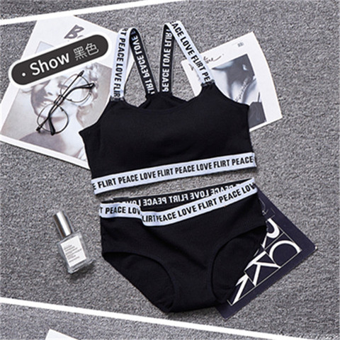 New Girl Clothing Training Bras Puberty Young Girls Cotton Children Sport Underwear Teenagers Student Camisole Vest Set ► Photo 1/6