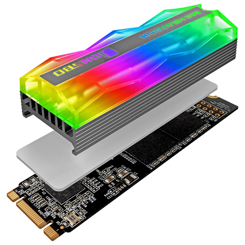 JONSBO M.2 Radiator SSD Heatsink A-RGB MOBO 5V 3Pin AURA SYNC Solid State Drive Cooler ► Photo 1/6