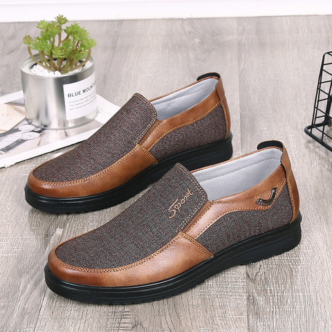 Large Size 38-50 Casual Shoes Men Breathable Canvas Shoes Men Soft Slip On Espadrilles For Men Loafers Soft Comfort Shoes Father ► Photo 1/6