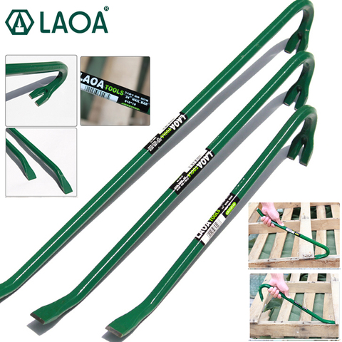 LAOA Heavy Crowbar Professional Nail lifter High carbon steel Iron Bars Wooden box disassembly tool ► Photo 1/6