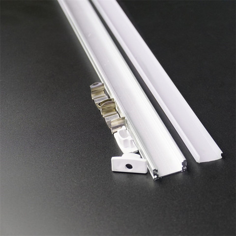 20inch 50cm flat U type 7mm height slim led aluminium profile ,12mm 5V 12V 24V Strip channel ,tape housing with diffuser ► Photo 1/6