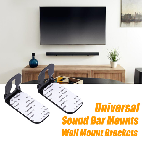 Sound Bar Mounts, Universal Wall Mount Kit Mounting Brackets Compatible with JBL/Samsung/Song/Bose/Vizio/TCL ► Photo 1/6