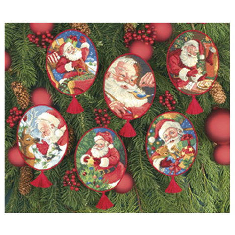 Top Quality Lovely Counted Cross Stitch Kit Ornament Santa Father Gift Christmas Tree Ornaments Dim 08755 ► Photo 1/5