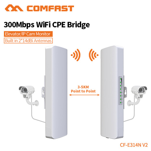 Comfast 300Mbps Outdoor Coverage Siganl booster Amplifier 2.4Ghz 14dBi High Gain Wifi Receiver For IP Camera Project CF-E314N ► Photo 1/6