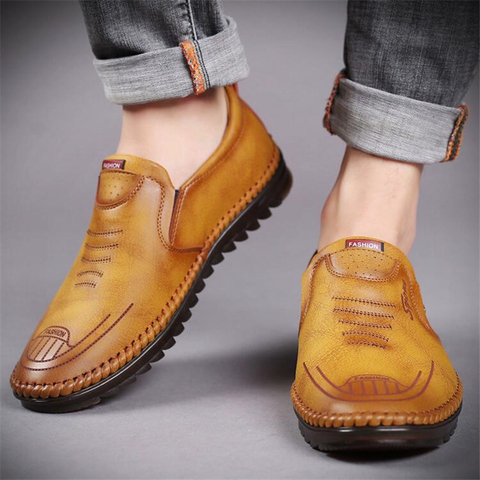 Men's Driving Loafers Shoes Loafers Men Casual Shoes Genuine Leather Men Oxford Leather Shoes Man Loafer Mens Fashion 2022 ► Photo 1/6