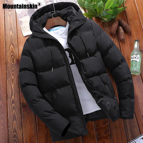 Mountainskin Winter Men's Thick Jacket Mens Casual Hooded Warm Windbreaker Parkas Fashion Slim Fit Coats Male High Quality MT023 ► Photo 1/6