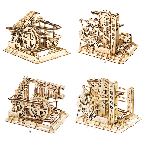 Robotime ROKR Blocks Marble Race Run Maze Balls Track DIY 3D Wooden Puzzle Coaster Model Building Kits Toys for Drop Shipping ► Photo 1/6