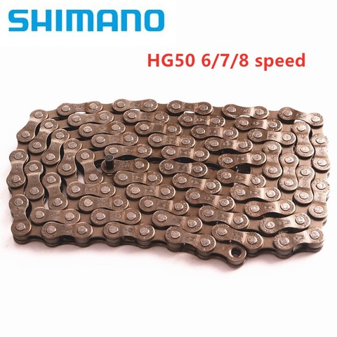Shimano CN-HG50 6/7/8 Speed Chain MTB Bicycle bike chain 6s 7s 8s HG50 112 links free shipping ► Photo 1/6