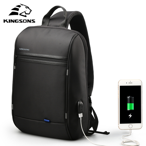 Kingsons Upgraded Waterproof Single Shoulder Laptop Backpack for Men Daily Using for teenagers Laptop Travel Business ► Photo 1/6