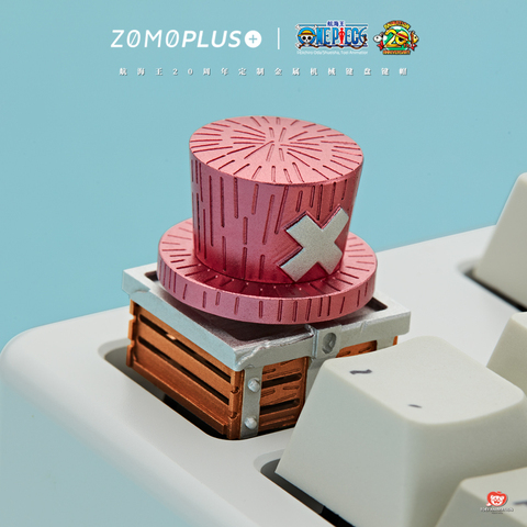 ZOMOPLUS ONE PEICE SERIES LUFFY CHOPPER 3D HAT ALUMINUM ARTISAN KEYCAP MECHANICAL KEYBOARD KEYCAP ► Photo 1/6