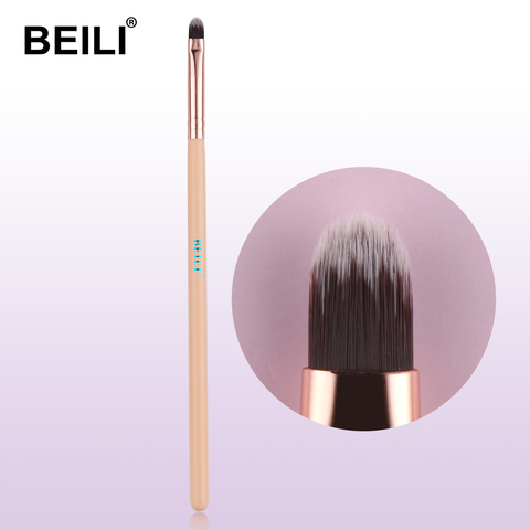 BEILI  Luxe Rose Golden Black Eye Eyebrow Liner Lip Concealer Single Make up Brush Pink Professional Makeup Brushes Tool ► Photo 1/3