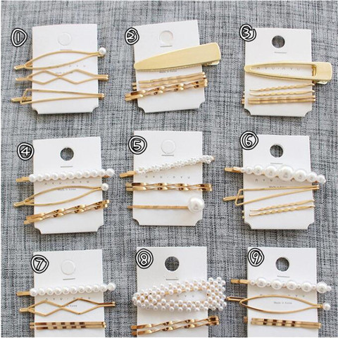 3PCS/set Korean Style Pearls Hair Clips for Women Fashion Sweet Imitation Hairpins Alloy BB Headmade Girls INS Hair Accessories ► Photo 1/6