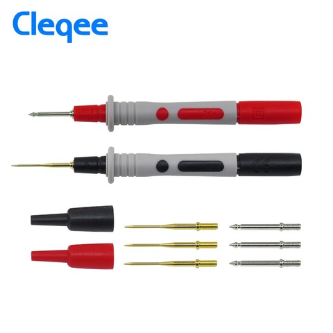 Cleqee P8003 2pcs Multimeter Probe + Replaceable Gilded Needle Multi-purpose Test Pen kit Good Feel ► Photo 1/6