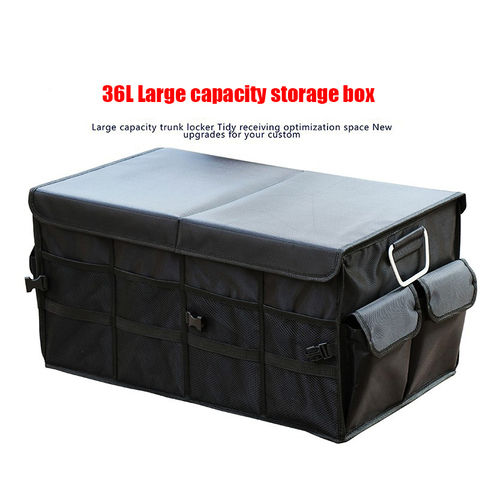 Large Capacity Universal Car Boot Organizer Oxford SUV Folding Trunk Organiser Tool Food Bag Auto Storage Box Cover Accessories ► Photo 1/5