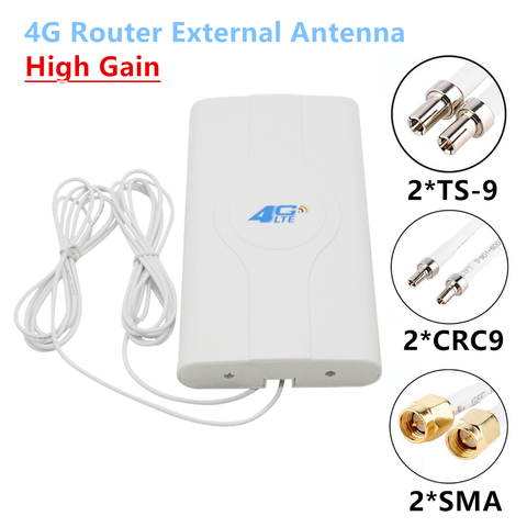 3G 4G LTE Omni Panel Antenna For Router Modem 700~2600mhz High Gain Signal Booster Antennas SMA CRC9 TS9 2M cable For Huawei ZTE ► Photo 1/5