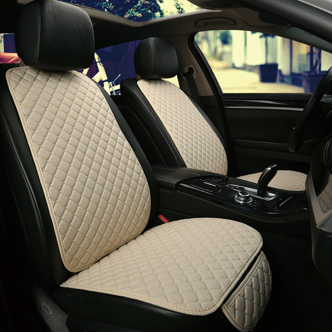Flax Car Seat Cover Automobile Seat Backrest Cushion Pad Mat for Auto Front Car Styling Interior Accessories Universal Protector ► Photo 1/6
