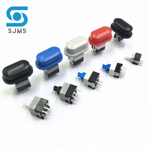 10PCS Tactile Push Button Switch Self Locking 5.8*5.8MM 7*7MM 8*8MM 8.5*8.5MM Reset Micro Switch + (10PCS A05 Tact Cap) ► Photo 1/6