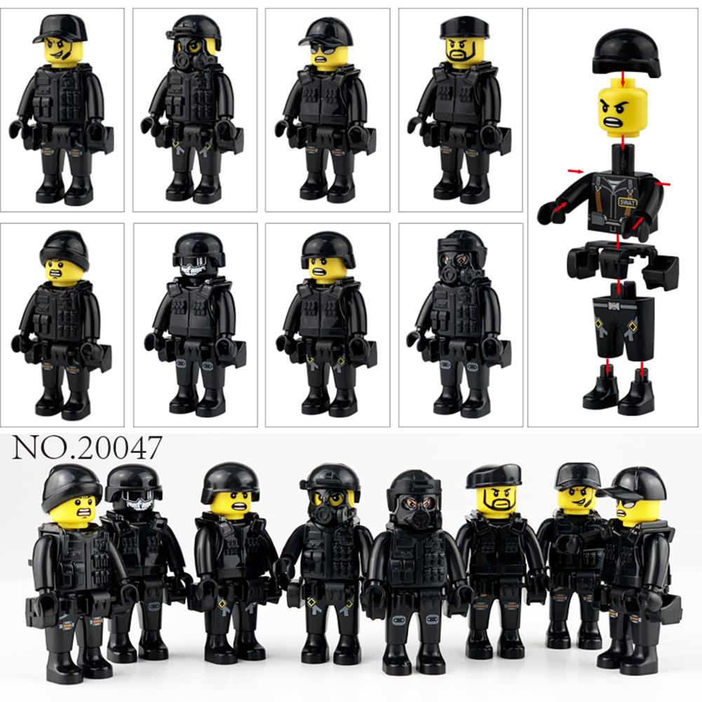 8pcs/lot Military Soldiers Motorcycle Building Blocks Bricks Figures Sets Toys 