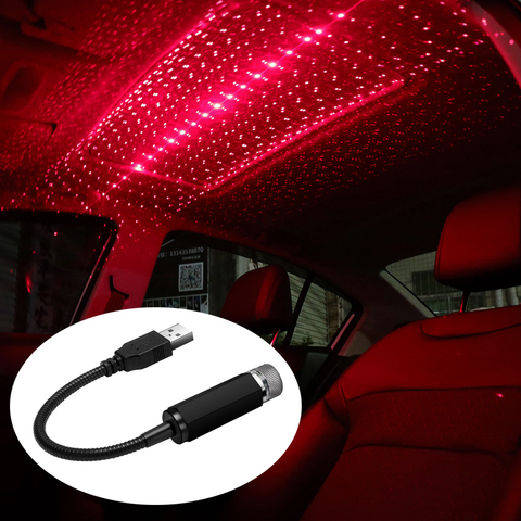 Car USB Star Ceiling Light Sky Projection Lamp Romantic Night Lights Atmosphere