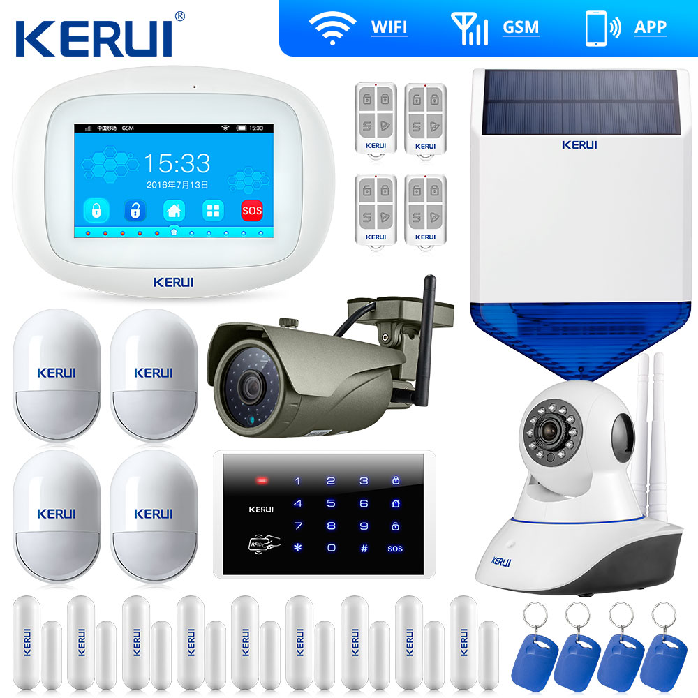 KERUI WIFI GSM Alarm System K52 for Home Security Motion Detector Door Sensor 