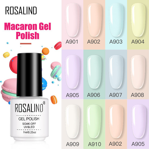 ROSALIND Gel Varnishes Gel Nail Polish For Manicure Varnish Hybrid Semi Permanent Top Base Of Nails Macaron Gel Polish ► Photo 1/6