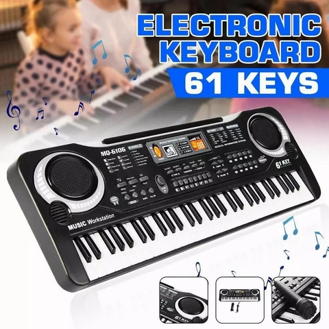 61 Keys Digital Music Electronic Keyboard Electric Piano Organ Microphone Set ► Photo 1/1