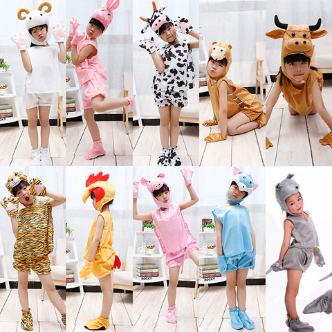 Purim Children Kids Cartoon Animal Costumes Cosplay Clothing Dinosaur Tiger Elephant Gift Short Sleeve Animals Jumpsuit for Boy ► Photo 1/6