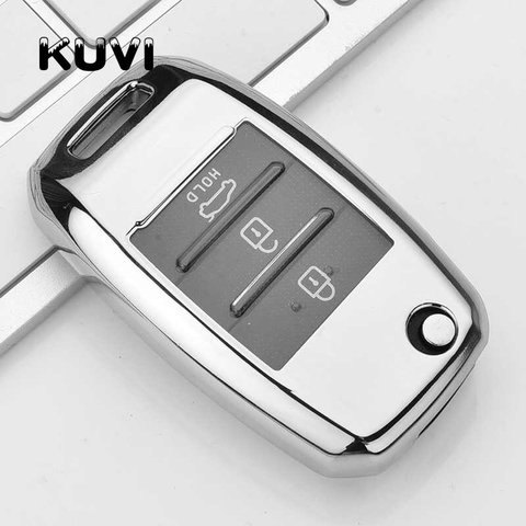 TPU key case cover Key case protective For KIA K3 Sorento Carens K5 K2 Cerato Forte Flip Folding Remote Key Case ► Photo 1/6