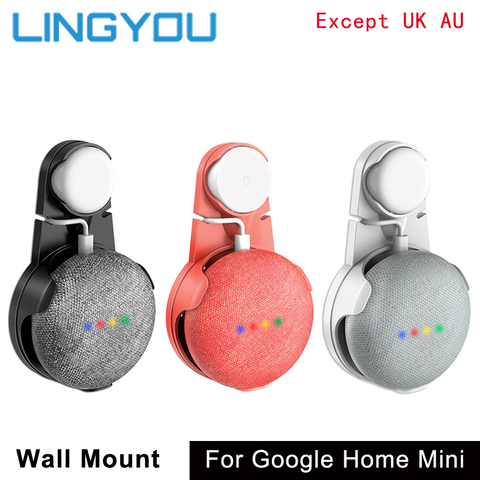 LINGYOU Outlet Wall Mount Holder Cord Bracket For Google Home Mini Voice Assistant Plug In Kitchen Bedroom Audio Stand ► Photo 1/6
