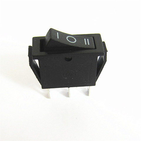 5PCS KCD3  Rocker Switch 15A /20A 125V/250V ON-OFF-ON 3 Position 3 Pin Electrical equipment Power switch black ► Photo 1/5