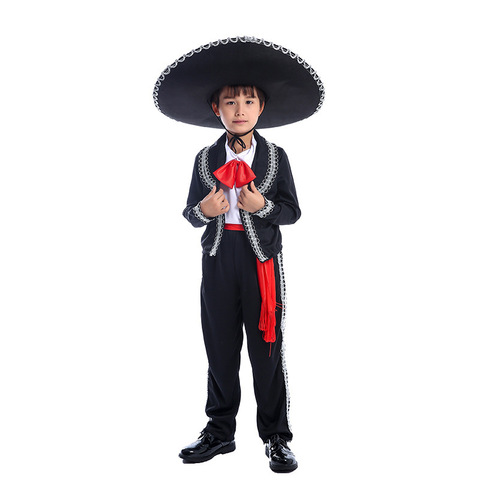 Traditional Mexican Mariachi Amigo Dance Costume For Children Kids Boys Cosplay Costumes  Festival And Parties Clothes ► Photo 1/6
