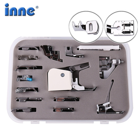 INNE Sewing Accessories Presser Foot Nail Buckle Presser Feet Home Multi-function Snap On Button Hole Parts  Kit ► Photo 1/6