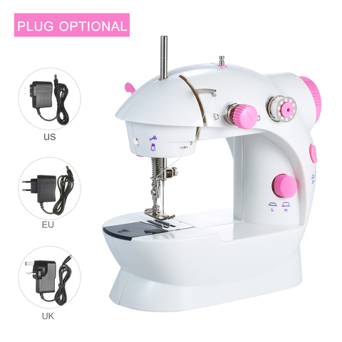 Mini Sewing Machine 2-Speed Double Thread Portable Electric Household Multifunction Sewing Machin with Light Cutter Foot Pedal ► Photo 1/6