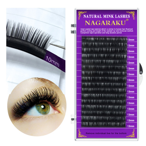 NAGARAKU 16Rows Faux mink individual eyelash lashes maquiagem cilios for professionals soft mink eyelash extension ► Photo 1/6