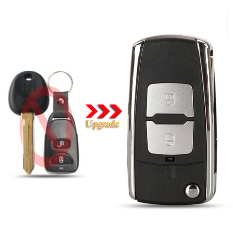 Kutery 2Buttons Modified Flip Remote Car key Shell For Hyundai Elantra Santa fe Ix35 For Kia Optima Sedona Sportage ► Photo 1/6