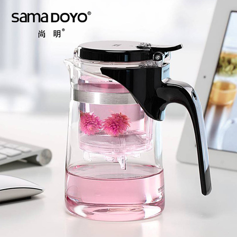 [GRANDNESS] SAMA Samadoyo SAG-08 High Grade Gongfu Teapot & Mug 500ml Elegant Tea Sets Glass Teapot Art Tea Cup Glass Gongfu ► Photo 1/6