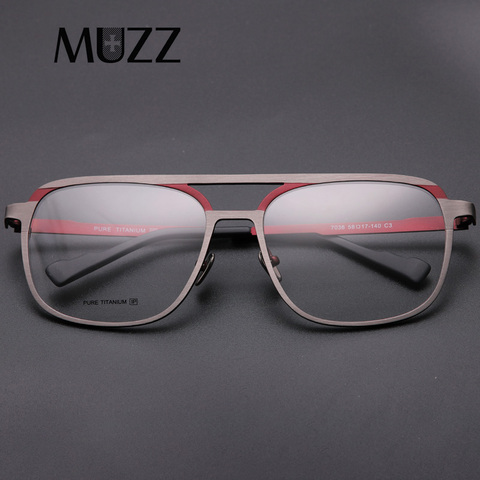 MUZZ Pure B Titanium Men Frame Retro Prescription Glasses Frame Myopia Optical Eyeglasses for Women Square Optical Lens Eyewear ► Photo 1/1