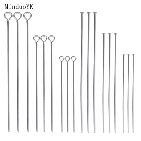 100Pcs/Lot Stainless Steel Headpin Diy Jewelry Accessories Earrings Beading Eye Pins Flat Head Pins For Jewelry Making Supplies ► Photo 1/6