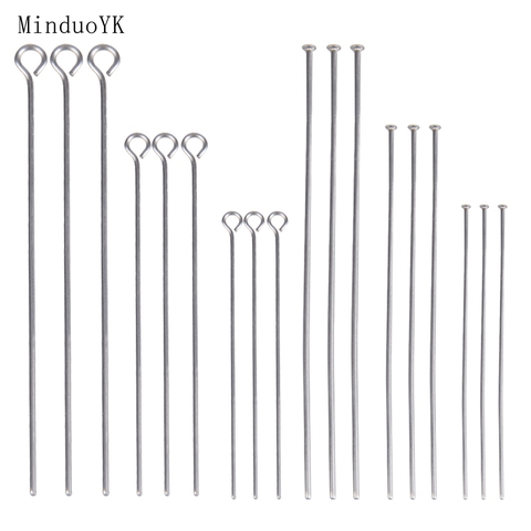 100Pcs/Lot Stainless Steel Headpin Diy Jewelry Accessories