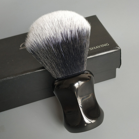 dscosmetic 26mm tuxedo synthetic hair shaving brush with black resin handle ► Photo 1/6