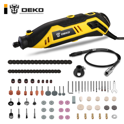 DEKO DKRT01 220V AC Variable Speed Mini Grinder Electric Drill with Accessories Cutting Polishing Rotary Power Tool ► Photo 1/6