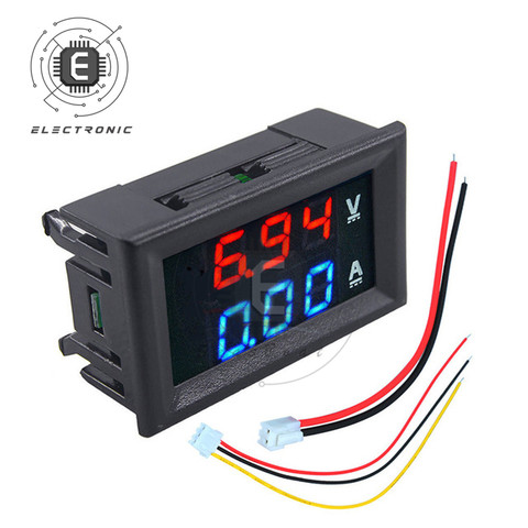 0.56'' 0-100V 10A 50A 100A LED Digital Voltmeter Ammeter Car Motocycle Voltage Current Meter Volt Detector Tester Monitor Panel ► Photo 1/6