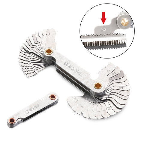 55/60 Degree Metric Inch Thread Plug Gauge Gear Tooth Screw Pitch Gauges Measuring Carbon Steel Center Lathe Combination Tools ► Photo 1/6