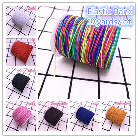 10yards 1.0mm Round Hight-Elastic Bands Spool Sewing Band Flat Elastic Cord for Jewelry Making Diy Handmade Accessories ► Photo 1/6
