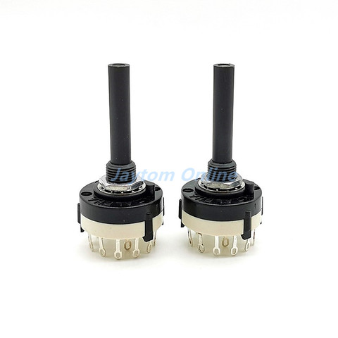 2pcs High-quality SR26 Band Rotary Channel Selector Switch 1/2/3/4 Pole 12/6/4/3 Position Soldering Pins Handle Length 38MM ► Photo 1/6